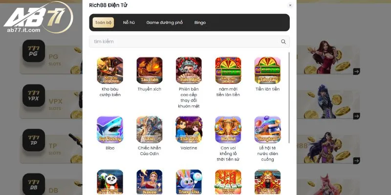 Sảnh RICH88 slots